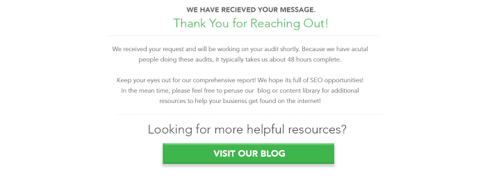 Increase conversions with thank you pages.