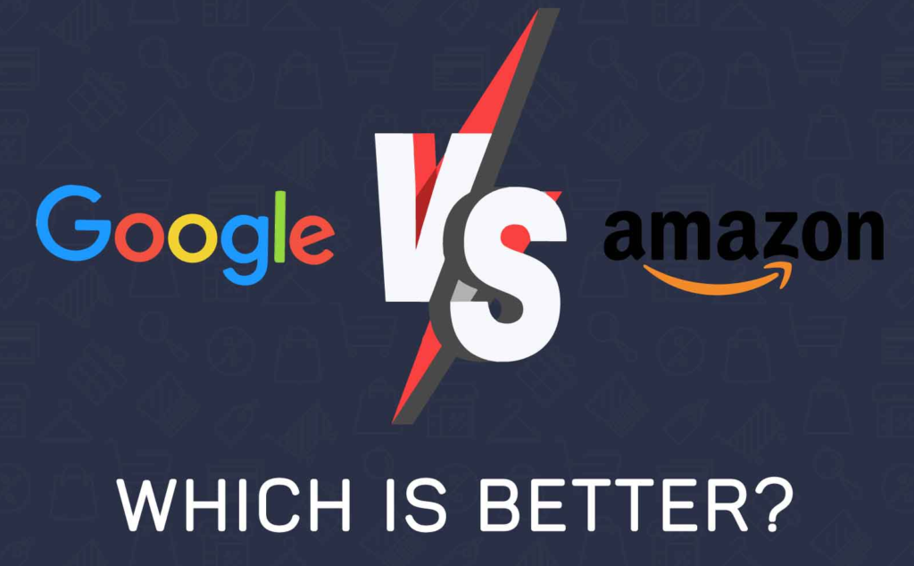 google versus amazon infographic